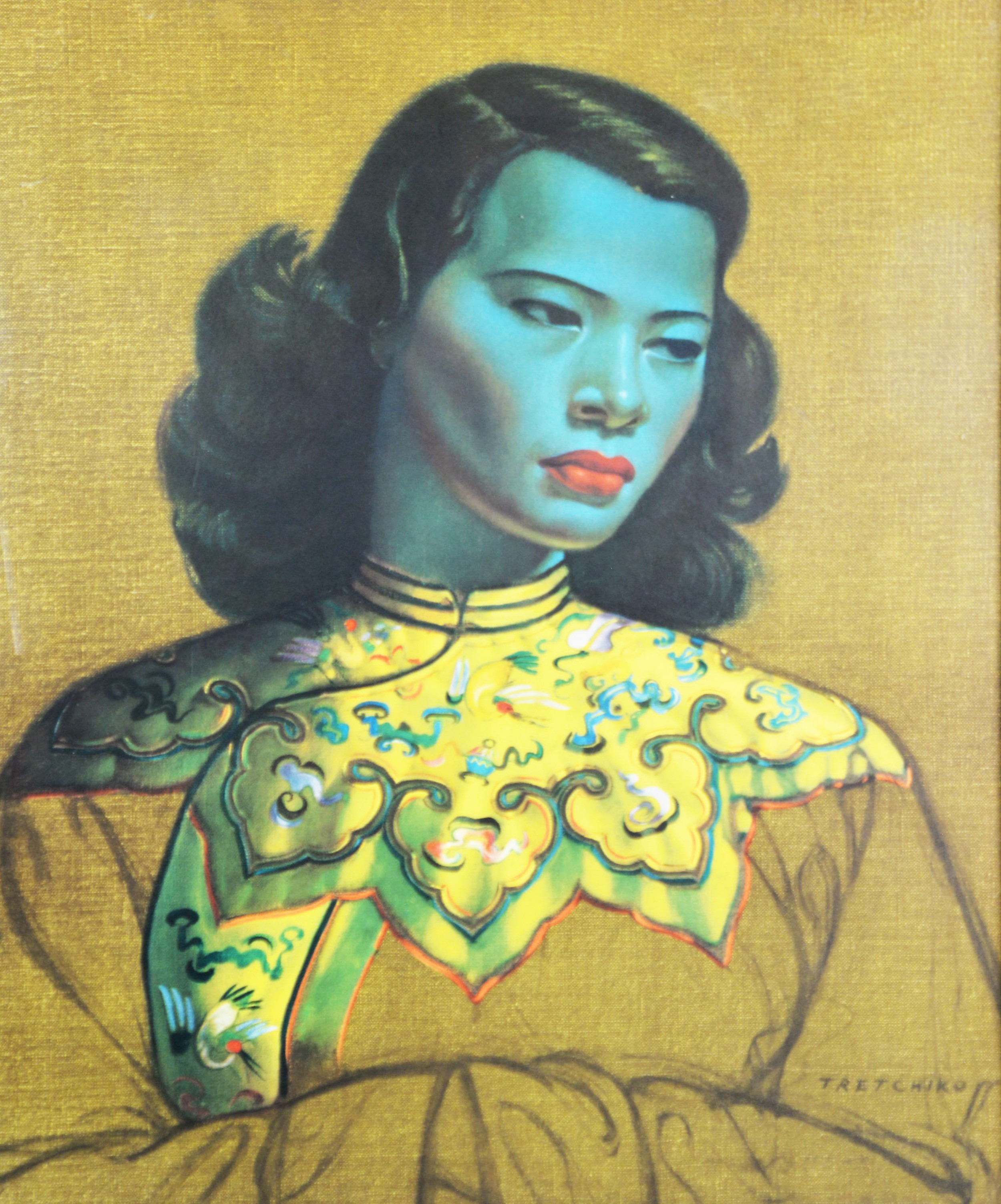 AFTER TRETCHIKOFF COLOUR PRINT ‘Miss Wong’ 23 ¼” x 19 ¼” (59cm x 48.9cm)