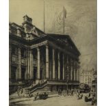 LEONARD BREWER ETCHING The Manchester Royal Exchange Initialled and dated 1904 in the plate,