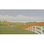 MIKE SIBTHORPE (BR., b.1945) 'Spring Fields' Limited edition serigraph, numbered 120/150 and