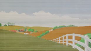 MIKE SIBTHORPE (BR., b.1945) 'Spring Fields' Limited edition serigraph, numbered 120/150 and