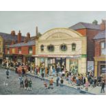 TOM DODSON (1910-1991) ARTIST SIGNED COLOUR PRINT 'Saturday Matinee' Guild blindstamp 15 ¾" x 20" (