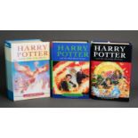 THREE 1ST EDITION J.K. ROWLING HARRY POTTER BOOKS, including Half-Blood Prince, Order of the Phoenix