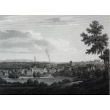 TEN NINETEENTH CENTURY BOOKPLATE ENGRAVINGS OF CHESHIRE, including ‘View of Stockport’ and a hand