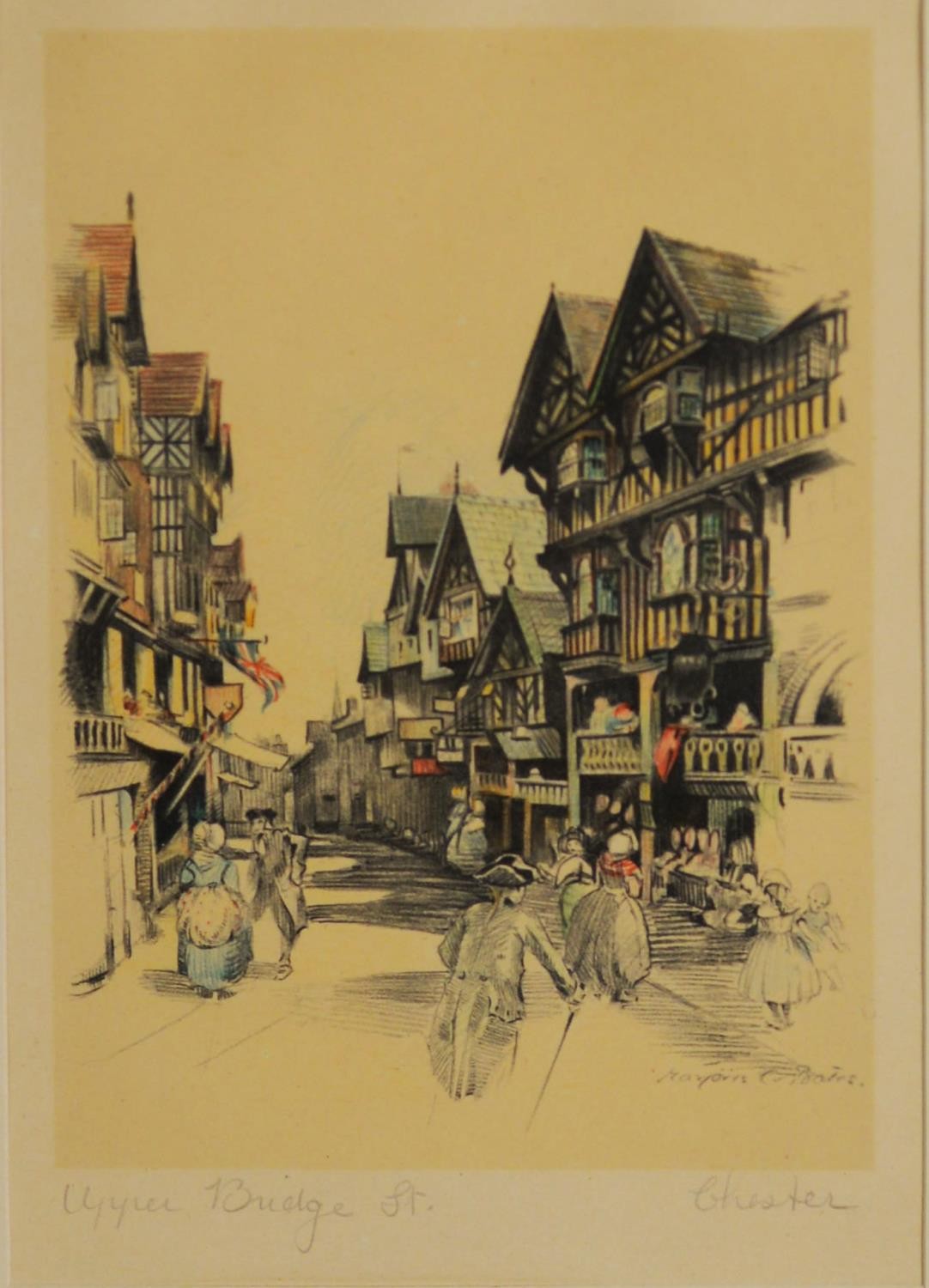 H BATES PAIR OF PRINT REPRODUCTIONS ‘Chester’ 7” x 5” (17.9cm x 12.7cm) SET OF SIX MODERN - Image 2 of 11