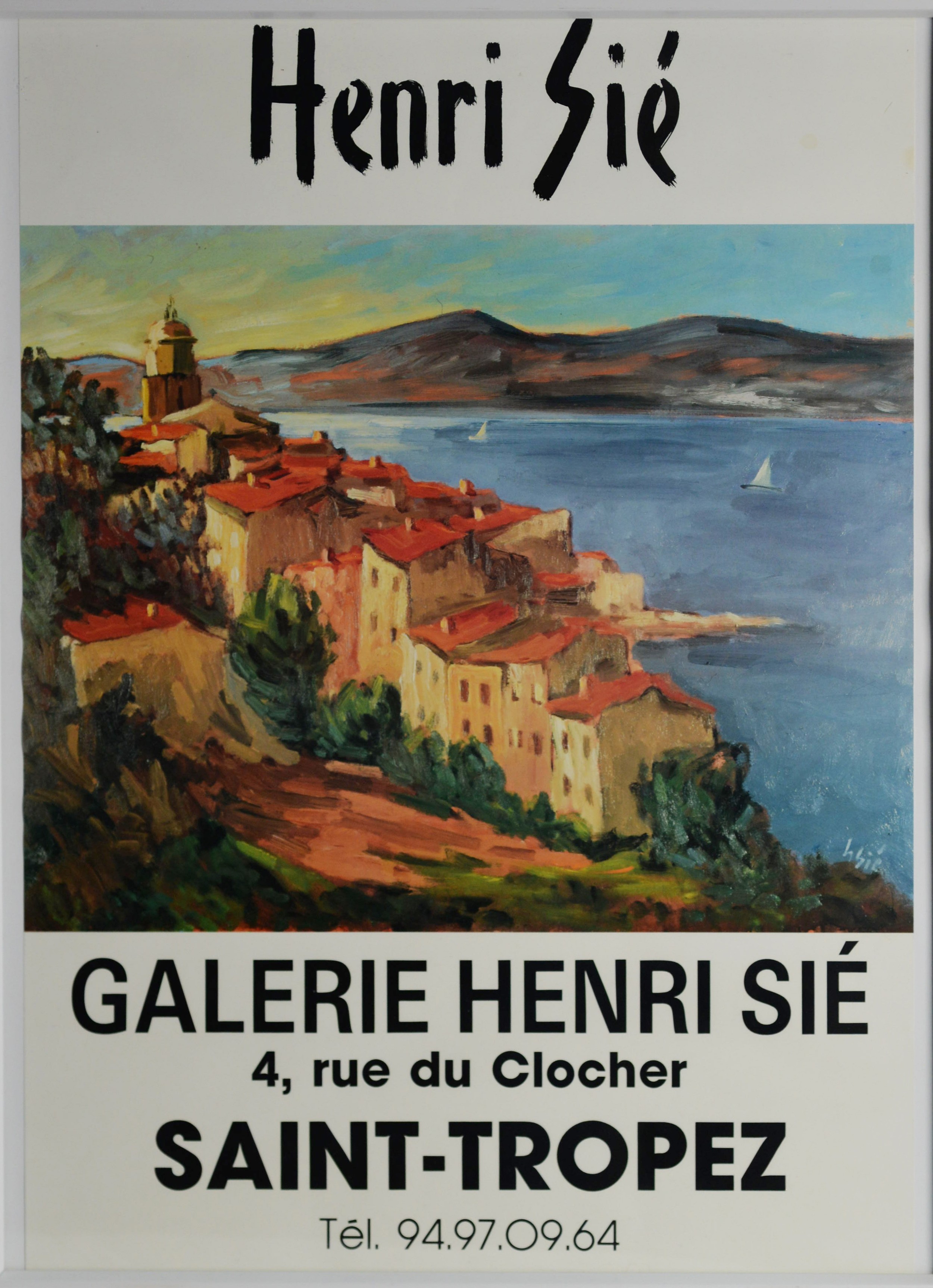 HENRI SIE (b.1936) TWO COLOUR ADVERTISING POSTERS ‘Galerie Henri Sie….’ 23 ½” x 17 ½” (59.7cm x 44.