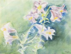 PAUL TAGGART (TWENTIETH/ TWENTY FIRST CENTURY) TWO WATERCOLOURS Still life- lilies, (19)95 Signed 12
