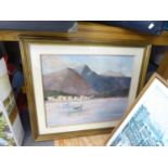 ANTHONY PIERPOINT (TWENTIETH CENTURY) OIL ON CANVAS MALLOREAN HARBOUR SCENE SIGNED LOWER RIGHT AND