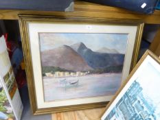 ANTHONY PIERPOINT (TWENTIETH CENTURY) OIL ON CANVAS MALLOREAN HARBOUR SCENE SIGNED LOWER RIGHT AND