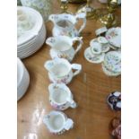 A SET OF FIVE ROYAL CROWN DERBY 'DERBY POSIES' CHINA GRADUATED JUGS (5)