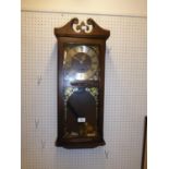 A MAHOGANY CASED 'PRESIDENT' 31 DAY WALL CLOCK