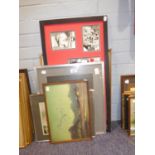 AN EAGLE MOTIF WALL PANEL, FRAMED AND A MANCHESTER UNITED FROM PHOTOGRAPH ‘BUSBY BABES’ AND