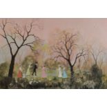 HELEN BRADLEY UNSIGNED COLOUR PRINT ‘It was on an April Evening……’ 15” x 22” (38cm x 55.9cm)