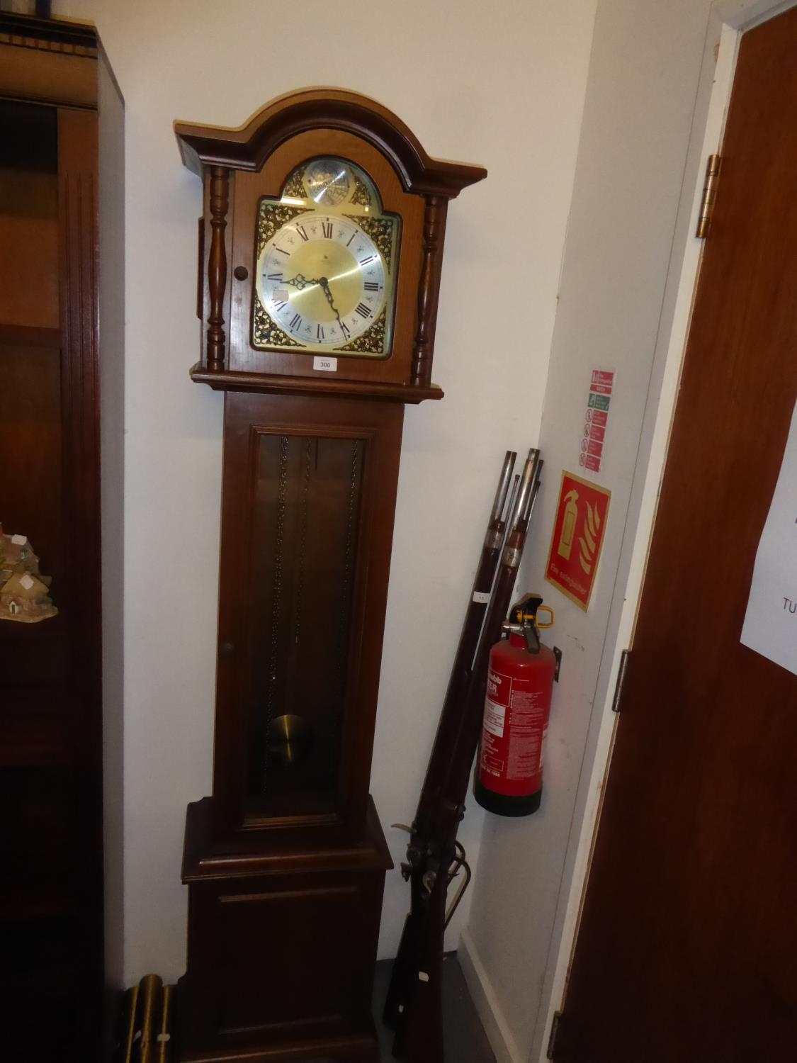 A TEMPUS FUGIT WESTMINSTER CHIME TRIPLE WEIGHT DRIVEN MAHOGANY CASED GRANDFATHER CLOCK