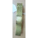 ACCURIST, SWISS LADY'S GOLD PLATED BRACELET WATCH with 21 jewels movement, narrow oblong dial with