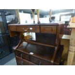 A MAHOGANY SOFA TABLE STYLE OCCASIONAL TABLE