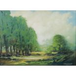 BERNARD BANKS (TWENTIETH CENTURY) OIL ON CANVAS Rural scene, untitled Signed and dated 1967 11 ½”