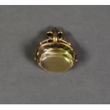 ANTIQE GOLD AND CITRINE REVOLVING FOB, 8.9 gross