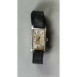 LADY'S TEGRA SWISS ART DECO SILVER WRISTWATCH with mechanical movement, (c/r not working)