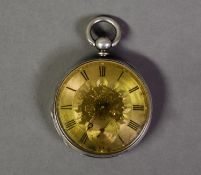 BADOLLET & CIE, GENEVE, LATE 19th CENTURY DRESS POCKET WATCH with key wind movement, gold coloured