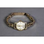 OMEGA 9ct GOLD LADY'S WRIST WATCH on expandable BRACELET, 18.2 gms gross