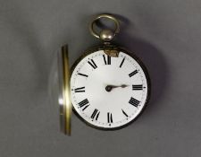 GEORGE O'REILLY, DUBLIN, 19th CENTURY POCKET WATCH with key wind verge movement, white enamelled