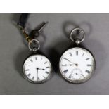SWISS MADE .935 SILVER CASED GENTLEMAN'S OPEN FACE POCKET WATCH retailed by J W BENSON, LONDON, also