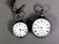 SWISS MADE .935 SILVER CASED GENTLEMAN'S OPEN FACE POCKET WATCH retailed by J W BENSON, LONDON, also