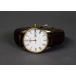 GENT'S ROTARY WINDSOR GOLD PLATED QUARTZ WRISTWATCH, 'Dolphin Standard', with white roman dial, with