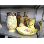 MIXED LOT OF 1930’s AND LATER CERAMICS, comprising: TWO CARLTON WARE FLOWER DISHES, MOULDED WITH