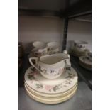 TWENTY EIGHT PIECE ROYAL WORCESTER ‘JUNE GARLAND’ CHINA TEA SERVICE FOR SIX PERSONS, CUPS,