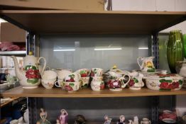 COLLECTION OF 1950's POTTERY HAND-PAINTED BELLE FIORE, DESIGNED BY SIMPSON OF COBRIDGE