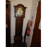 A TEMPUS FUGIT WESTMINSTER CHIME TRIPLE WEIGHT DRIVEN MAHOGANY CASED GRANDFATHER CLOCK