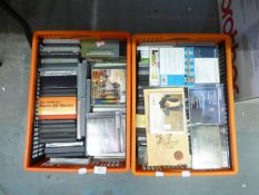 A QUANTITY OF CD'S AND DVD'S (contents of 2 boxes)