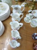 A SET OF FIVE ROYAL CROWN DERBY 'DERBY POSIES' CHINA GRADUATED JUGS (5)