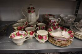 THIRTY EIGHT PIECE ROYAL ALBERT ‘OLD ENGLISH ROSES’ CHINA PART TEA AND COFFEE SERVICE, including:
