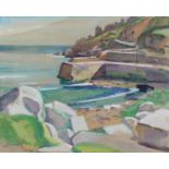 HARRY RUTHERFORD (1903-1985) WATERCOLOUR Coastal scene Signed 9 ½” x 11 ½” (24.1cm x 29.2cm)