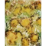 GRAHAM REYNOLDS (MODERN) OIL ON BOARD ‘Sunflowers’ Signed, titled and dated August 2002 and with