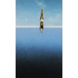 MARC GRIMSHAW PASTEL DRAWING A woman diving into the sea Signed lower left 9 3/4in x 5 3/4in (25 x