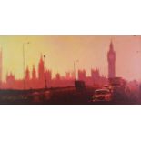 ROLF HARRIS (b.1930) ARTIST SIGNED LIMITED EDITION COLOUR PRINT ON CANVAS ‘Fifties Rush Hour’ (85/