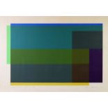 BOB CROSSLEY (1912-2010) ARTIST SIGNED LIMITED EDITION COLOUR PRINT ‘Horizontal Green (15/54)