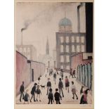 L.S. LOWRY (1887 - 1976) ARTIST SIGNED LIMITED EDITION COLOUR PRINT Mrs Swindell's Picture An