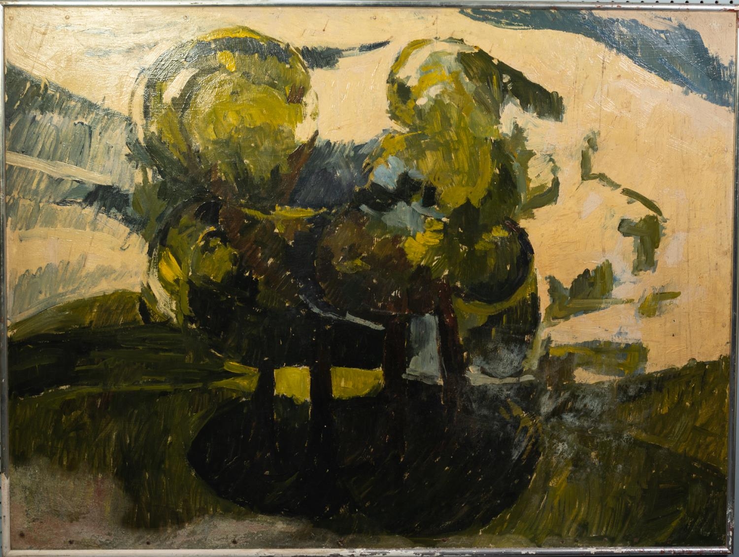 COLIN JELLICOE (1942-2018) OIL ON BOARD Copse of trees Unsigned 36” x 48” (91.4cm x 122cm) C/R- - Image 2 of 2