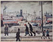 L.S. LOWRY (1887 - 1976) ARTIST SIGNED LIMITED EDITION COLOUR PRINT View of a Town An edition of