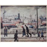 L.S. LOWRY (1887 - 1976) ARTIST SIGNED LIMITED EDITION COLOUR PRINT View of a Town An edition of