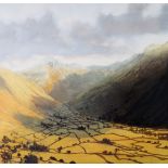 JANET KENYON (b.1959) WATERCOLOUR ‘Long Shadows, Great Gable’ Signed, titled to artist label verso