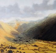 JANET KENYON (b.1959) WATERCOLOUR ‘Long Shadows, Great Gable’ Signed, titled to artist label verso