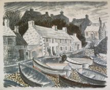 NORMAN C JAQUES (1922-2014) THREE UNSIGNED, UNTITLED AND UNNUMBERED COLOUR PRINTS Moelfre Bay,