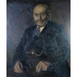 EMMANUEL LEVY (1900-1986) PAIR OF OILS ON CANVAS Seated Portraits, David and Sarah Matz Signed 30” x