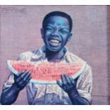 VLADIMIR GRIEGOROV TRETCHIKOFF (1913-2006) ARTIST SIGNED COLOUR PRINT ‘Boy with the Melon’ or The