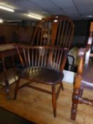 AN ERCOL STYLE COUNTRY CHAIR